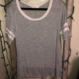 Grey and White Tee